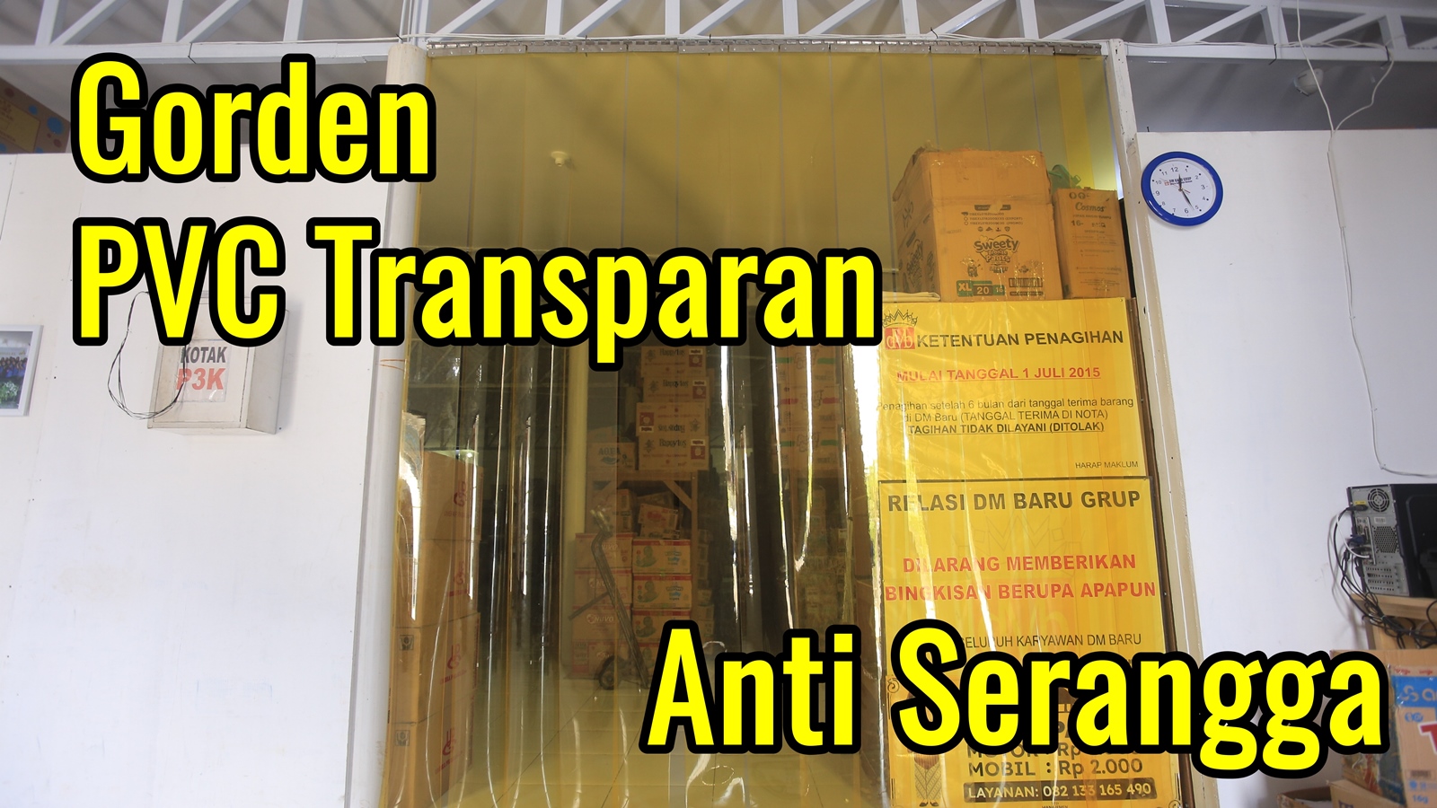 Tirai Gorden Plastik PVC Transparan Untuk penyekat ruangan anti serangga 17