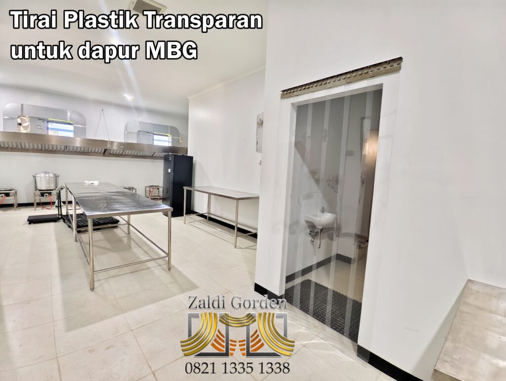 Tirai Plastik transparan untuk dapur MBG 10 Tirai Plastik Transparan