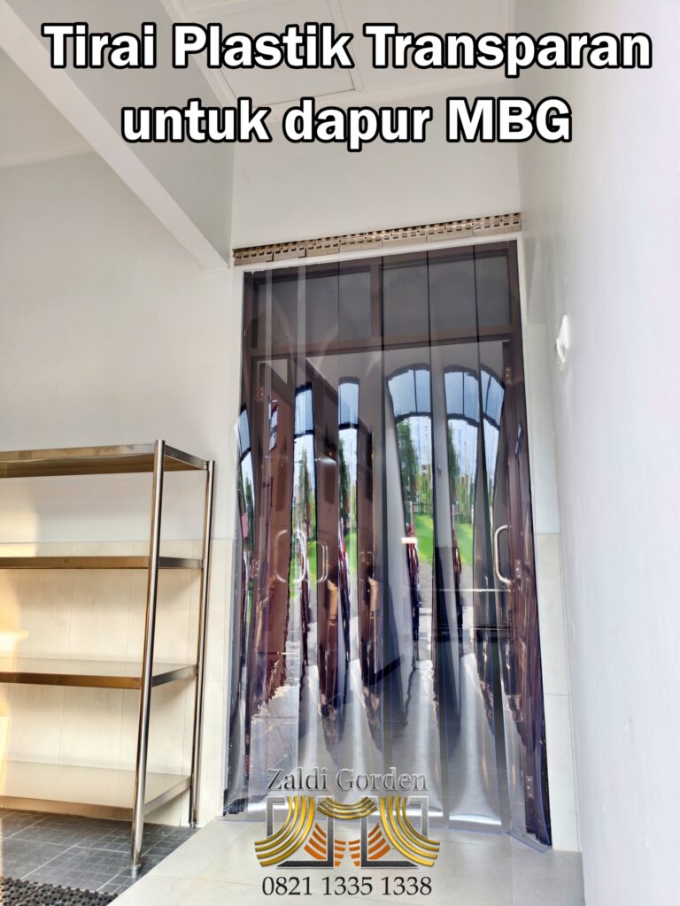 Tirai Plastik transparan untuk dapur MBG 7Tirai Plastik Transparan