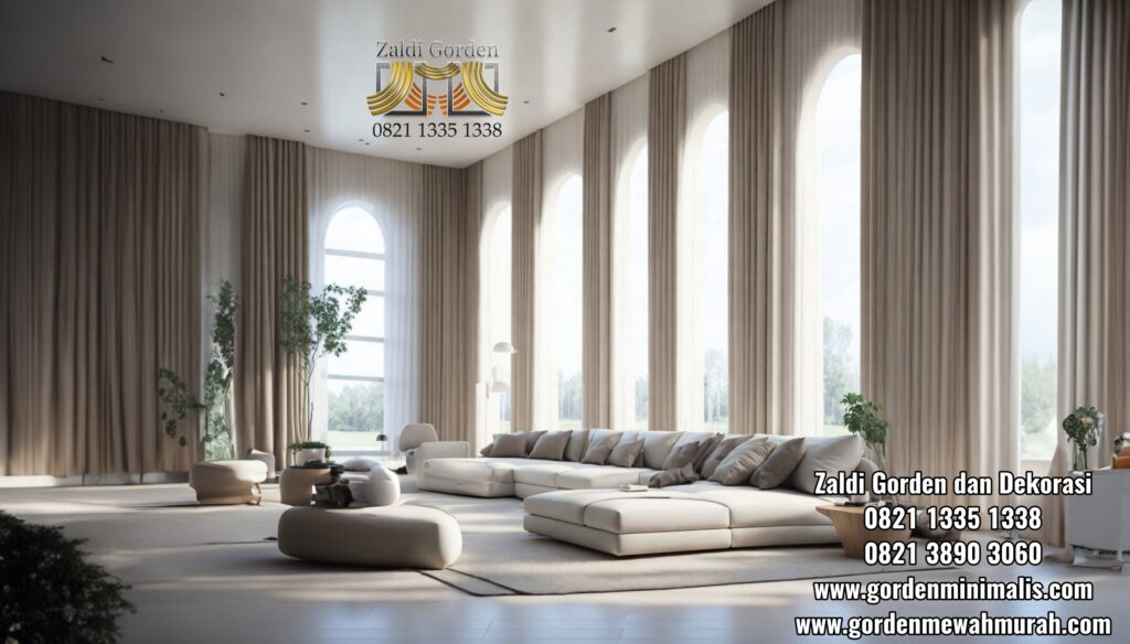 Gorden minimalis untuk lebaran menggunakan bahan blackout 